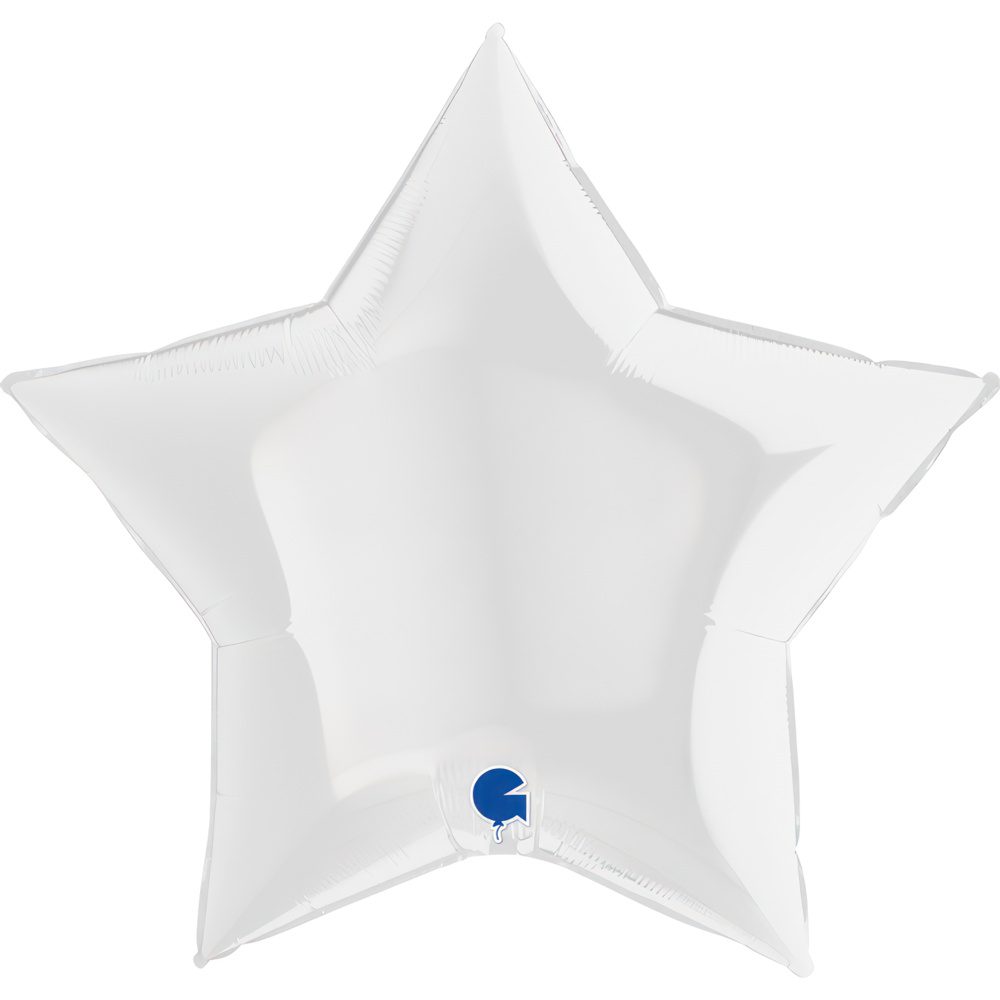 Grabo 36 inch White Star Foil Balloon_36218wh-star-36inc-white-b