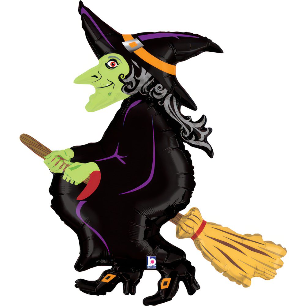 Grabo 38 inch Flying Witch Foil Balloon_35184-flying-witch-b