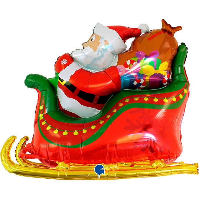 Grabo 39 inch Santa Sleigh 3D Foil Balloon_73030