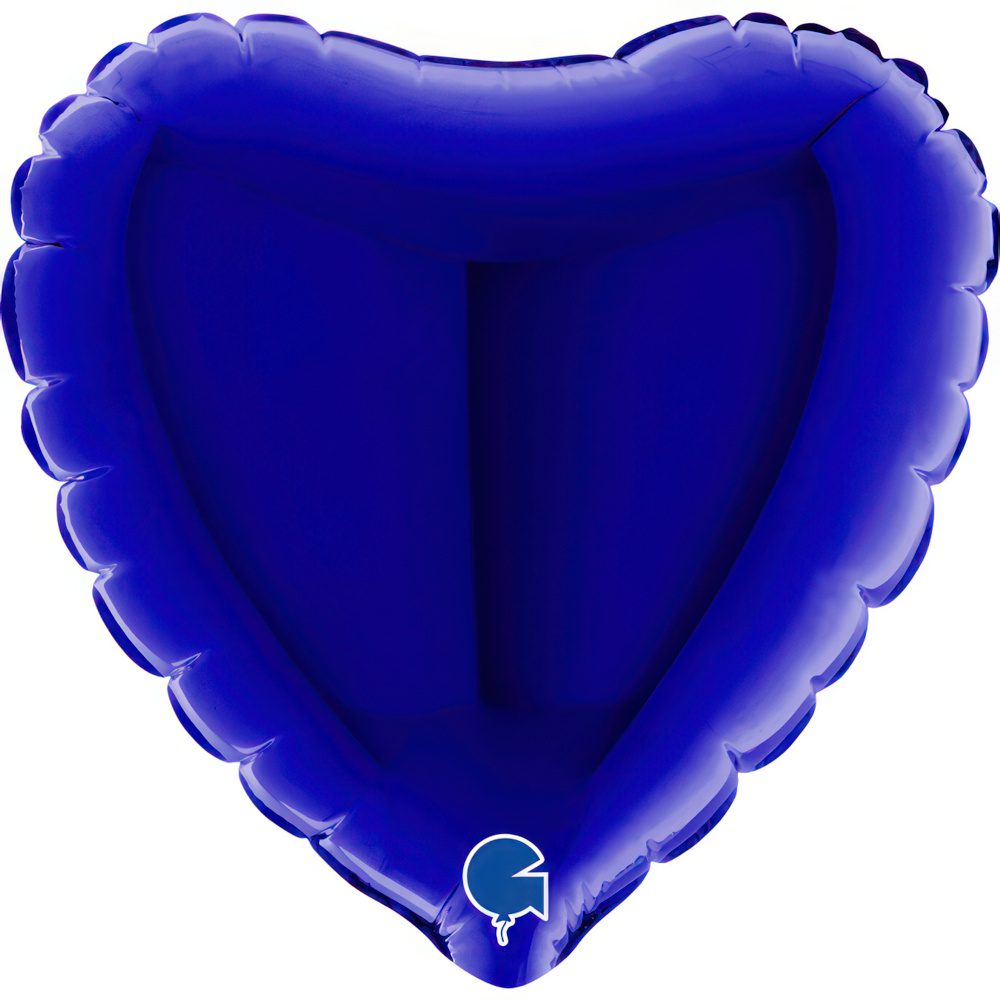 Grabo 4 inch Blue Capri Heart Mini Foil Balloon (Air-Filled)_04010bc-heart-04inc-blue-capri-b
