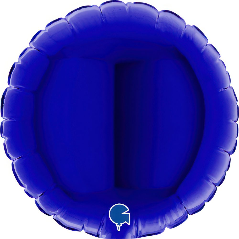 Grabo 4 inch Blue Capri Round Mini Foil Balloon (Air-Filled)_04110bc-round-04inc-blue-capri-b