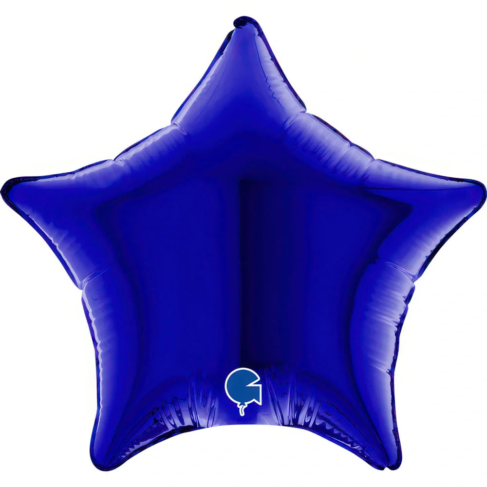 Grabo 4 inch Blue Capri Star Mini Foil Balloon (Air-Filled)
