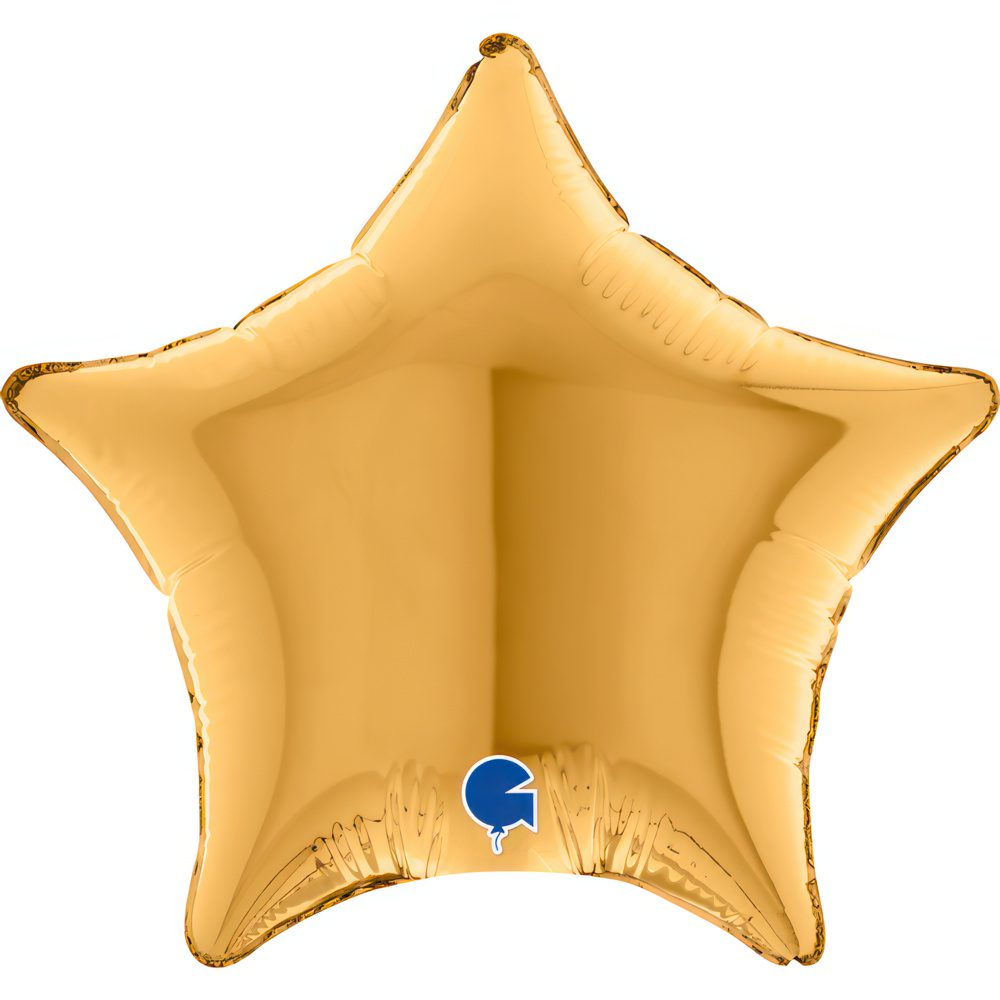 Grabo 4 inch Gold Star Mini Foil Balloon (Air-Filled)
