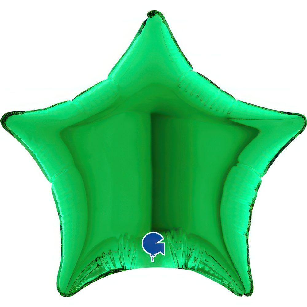 Grabo 4 inch Green Star Mini Foil Balloon (Air-Filled)_04220gr-star-04inc-green-b