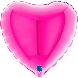 Grabo 4 inch Magenta Heart Mini Foil Balloon (Air-Filled)_04014m-heart-04inc-magenta-a