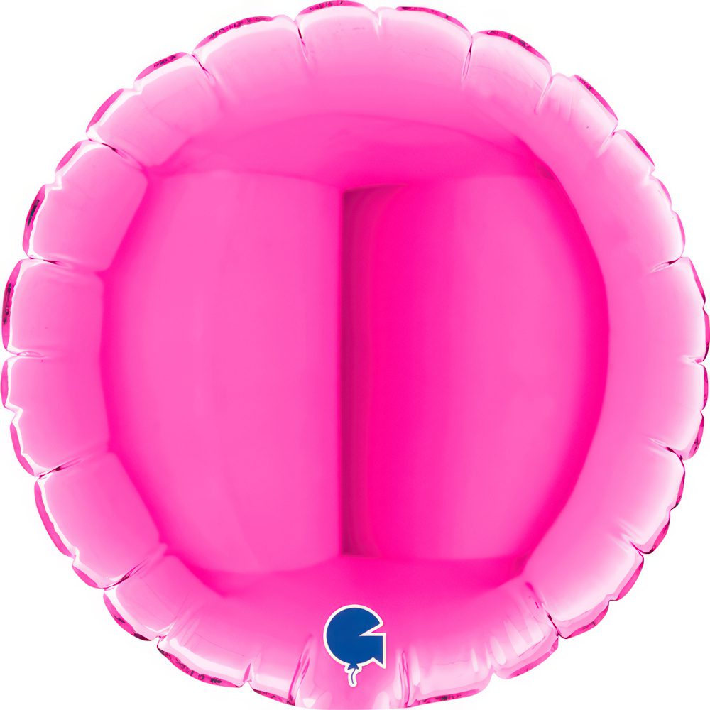 Grabo 4 inch Magenta Round Mini Foil Balloon (Air Filled) 04114m round 04inc magenta b