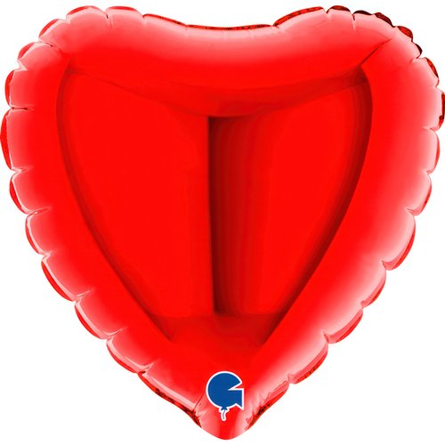 Grabo 4 inch Red Heart Mini Foil Balloon (Air-Filled)_04008r-heart-04inc-red-p