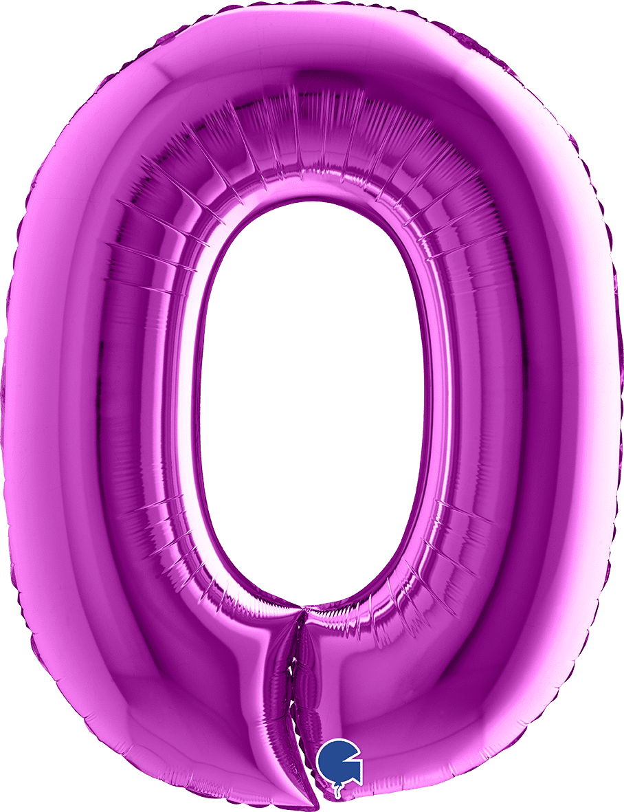 Grabo 40 inch Number 0 Purple Foil Balloon 050P