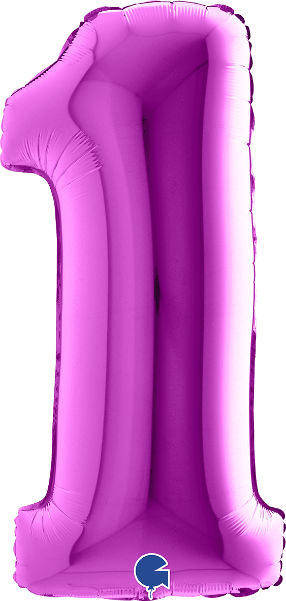 Grabo 40 inch Number 1 Purple Foil Balloon 051P
