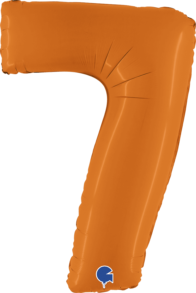 Grabo 40 inch Number 7 Matte Orange Foil Balloon 400700MO