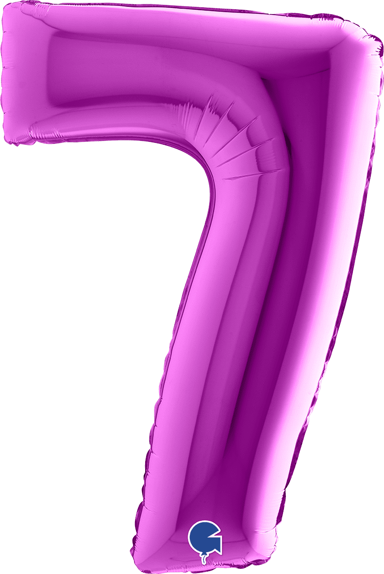 Grabo 40 inch Number 7 Purple Foil Balloon 057P