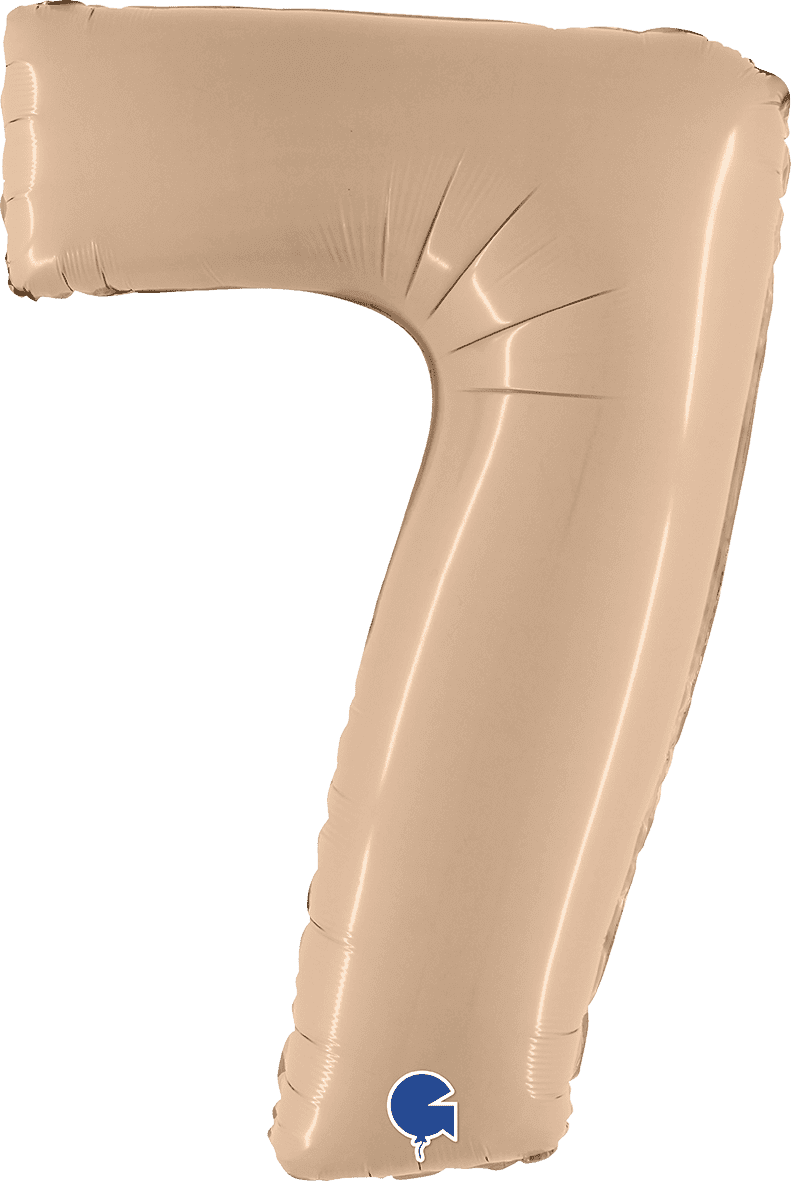 Grabo 40 inch Number 7 Satin Nude Foil Balloon 400700SNU