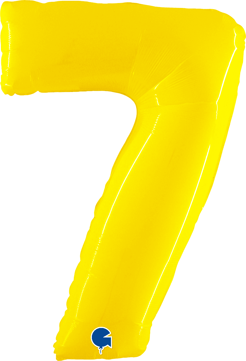 Grabo 40 inch Number 7 Shiny Yellow Foil Balloon 947WY