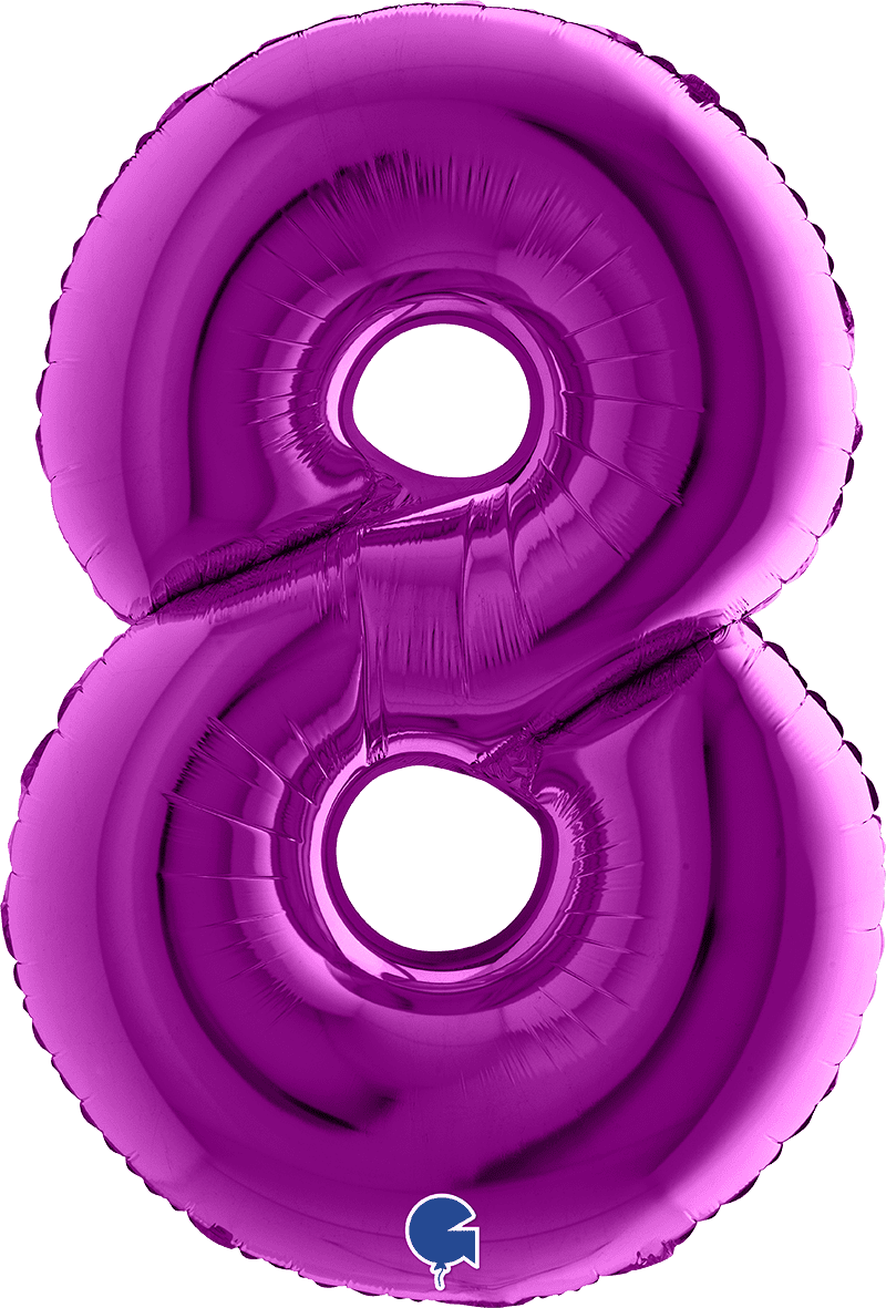 Grabo 40 inch Number 8 Purple Foil Balloon 058P