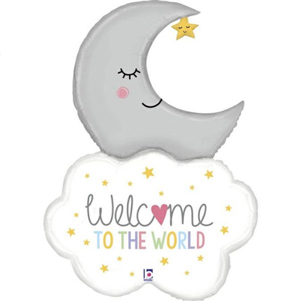Grabo 42 inch Welcome Baby Moon Foil Balloon_35974-P-500__36378