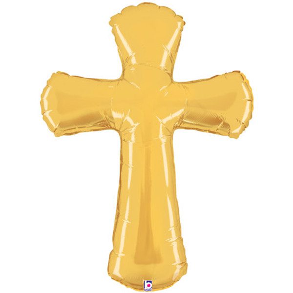 Grabo 44 inch Gold Cross Foil Balloon_35397P-500__62831