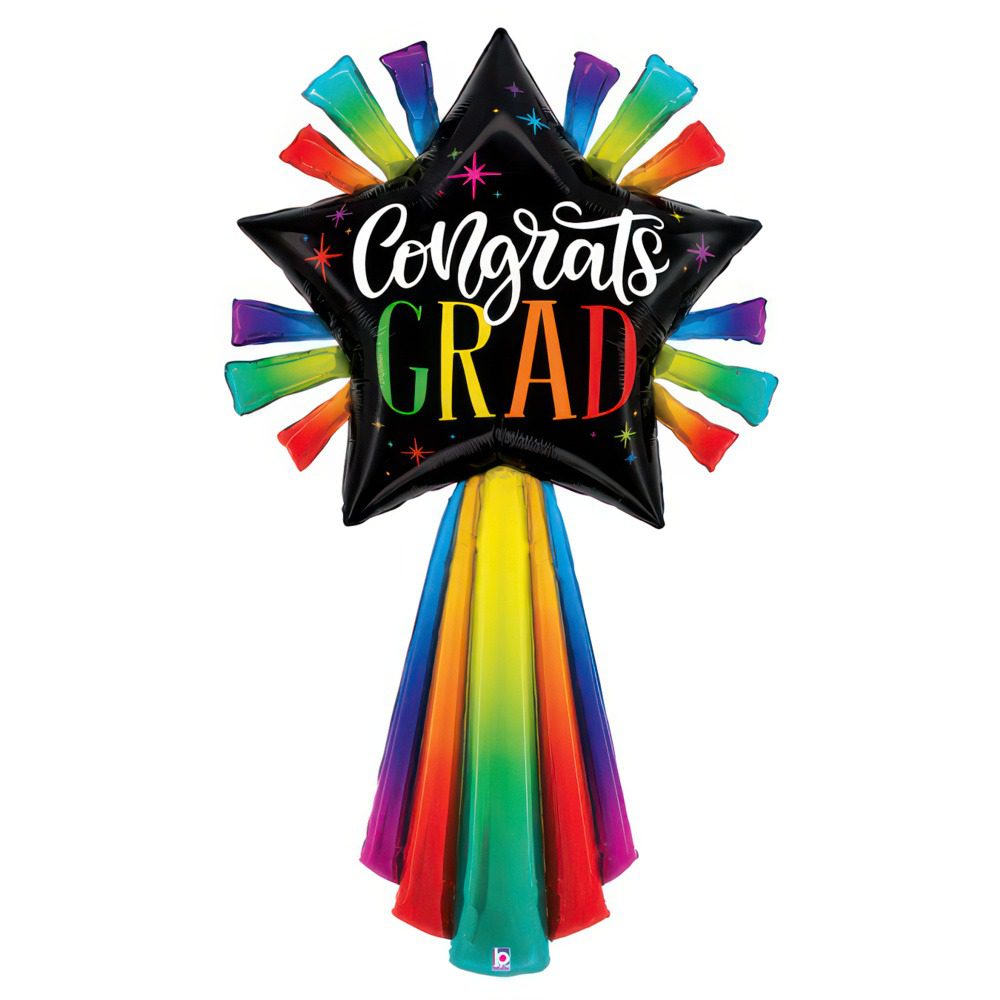 Grabo 69 inch Special Delivery Congrats Graduation Shooting Star Foil Balloon
