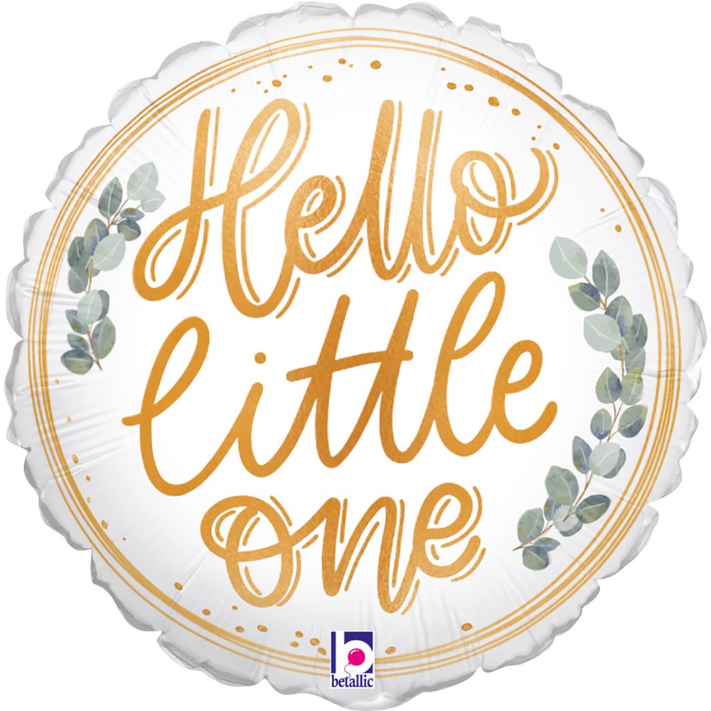 Grabo 9 inch Hello Little One (Air filled)_22378-r09-hello-baby-eucalyptus-b A