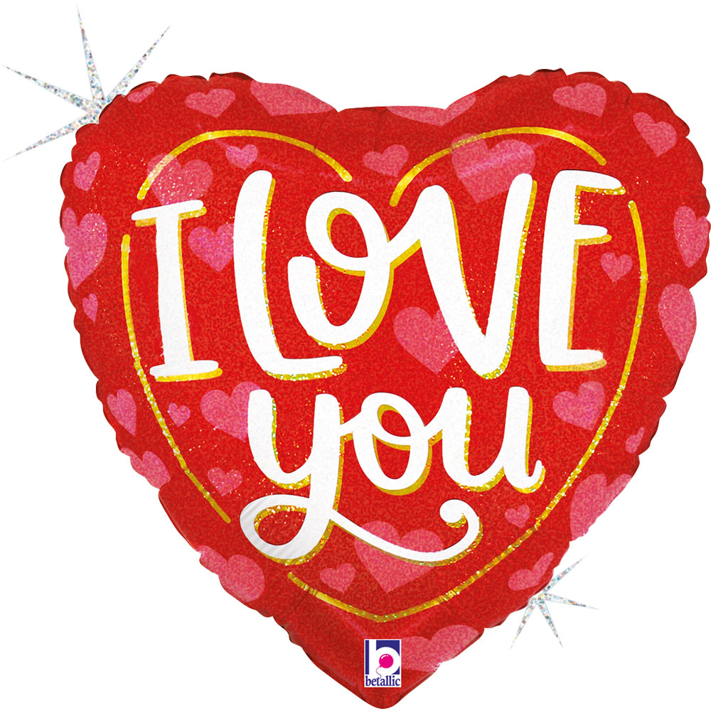 Grabo 9 inch I LOVE YOU Red Heart Mini Foil Balloon (Air filled)