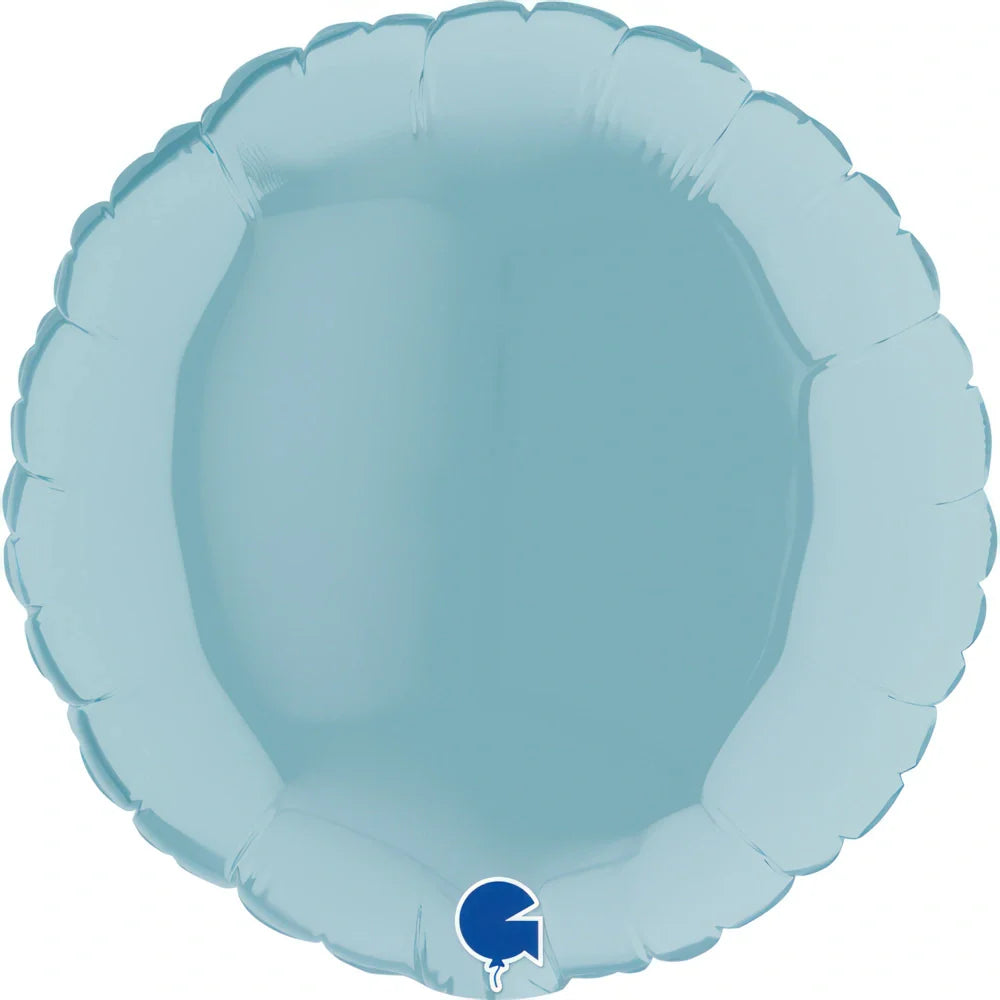 Grabo 4 inch Pastel Blue Round Mini Foil Balloon (Air-Filled)_09121pb-round-09inc-pastel-blue-b