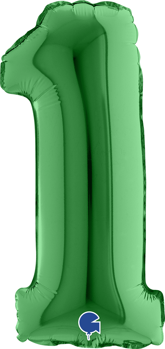 Grabo Number 1 Green Foil Balloon 14031GR 031GR