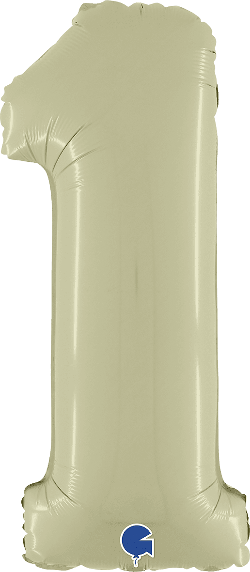 Grabo Number 1 Satin Olive Green Foil Balloon 260100SOGR 400100SOGR
