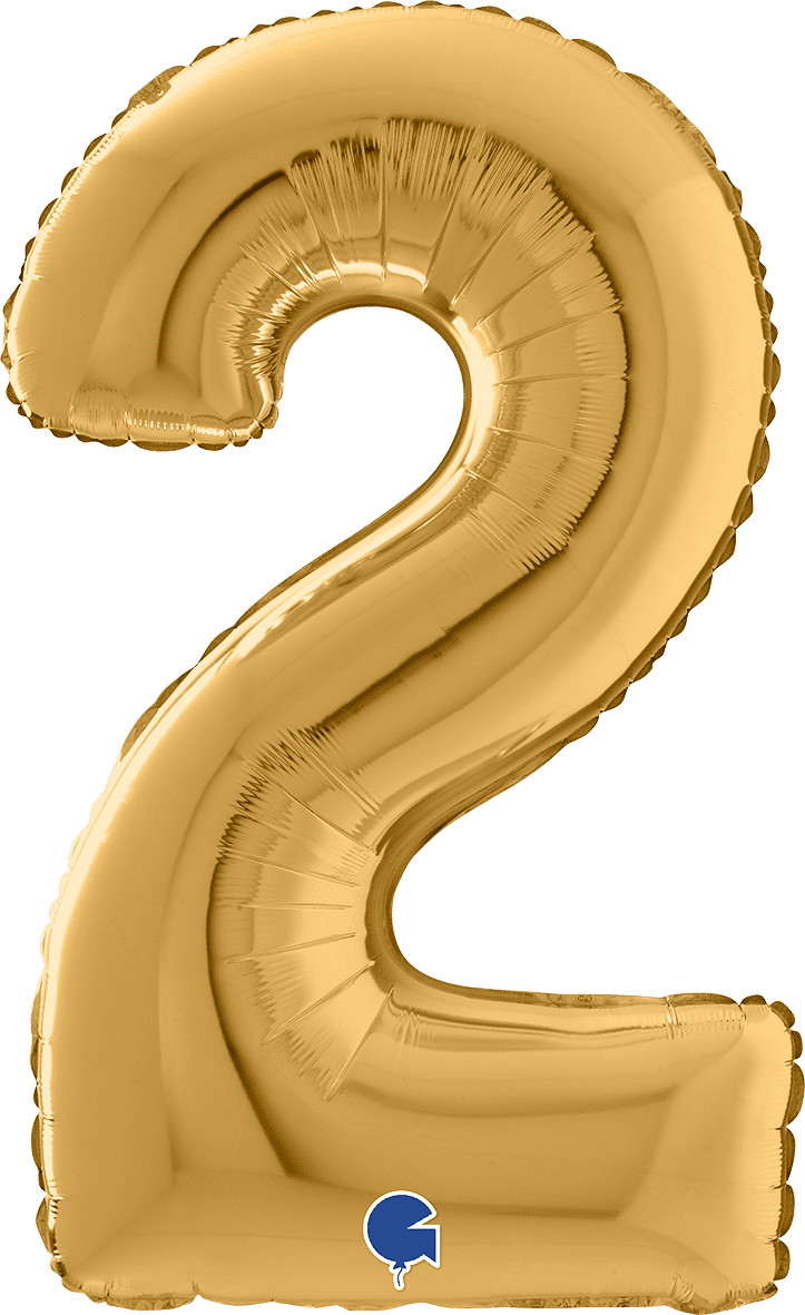 Grabo Number 2 Gold Foil Balloon 14022G 26022G 022G