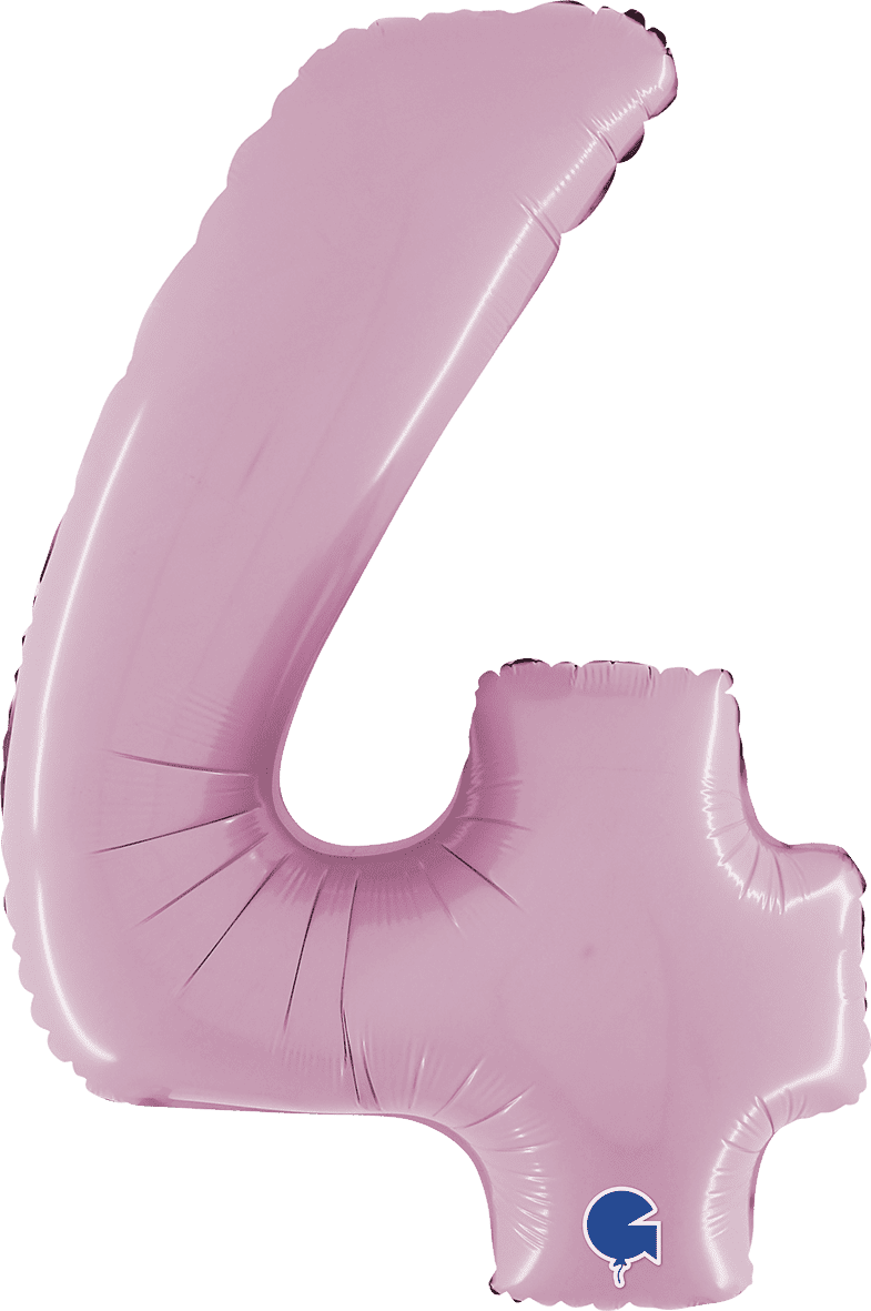 Grabo Number 4 Pastel Pink Foil Balloon 14074PP 26074PP 074PP