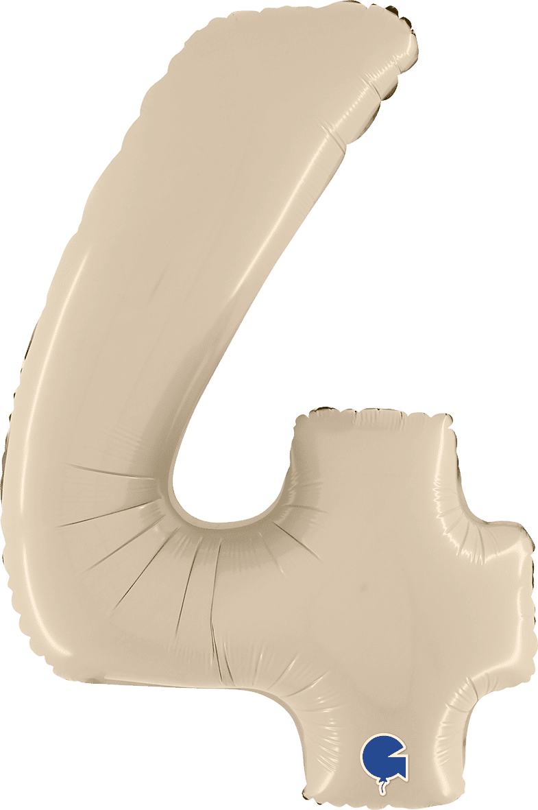 Grabo Number 4 Satin Cream Foil Balloon 260400SCR 400400SCR