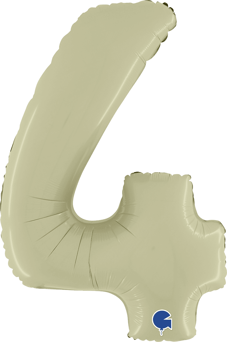 Grabo Number 4 Satin Olive Green Foil Balloon 260400SOGR 400400SOGR