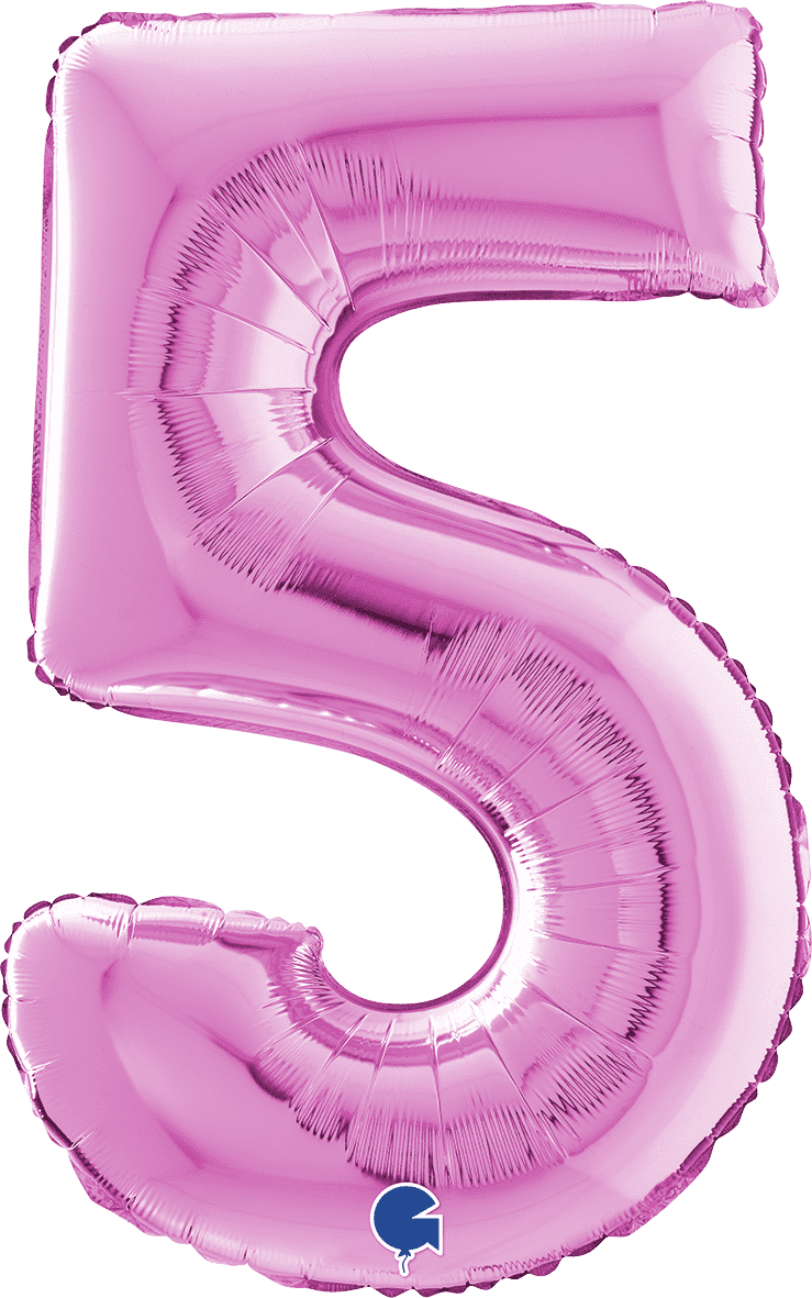 Grabo Number 5 Fuxia Foil Balloon 14015F 26015F 015F