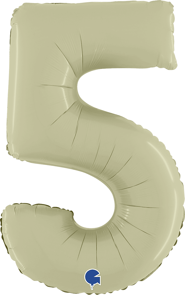 Grabo Number 5 Satin Olive Green Foil Balloon 260500SOGR 400500SOGR