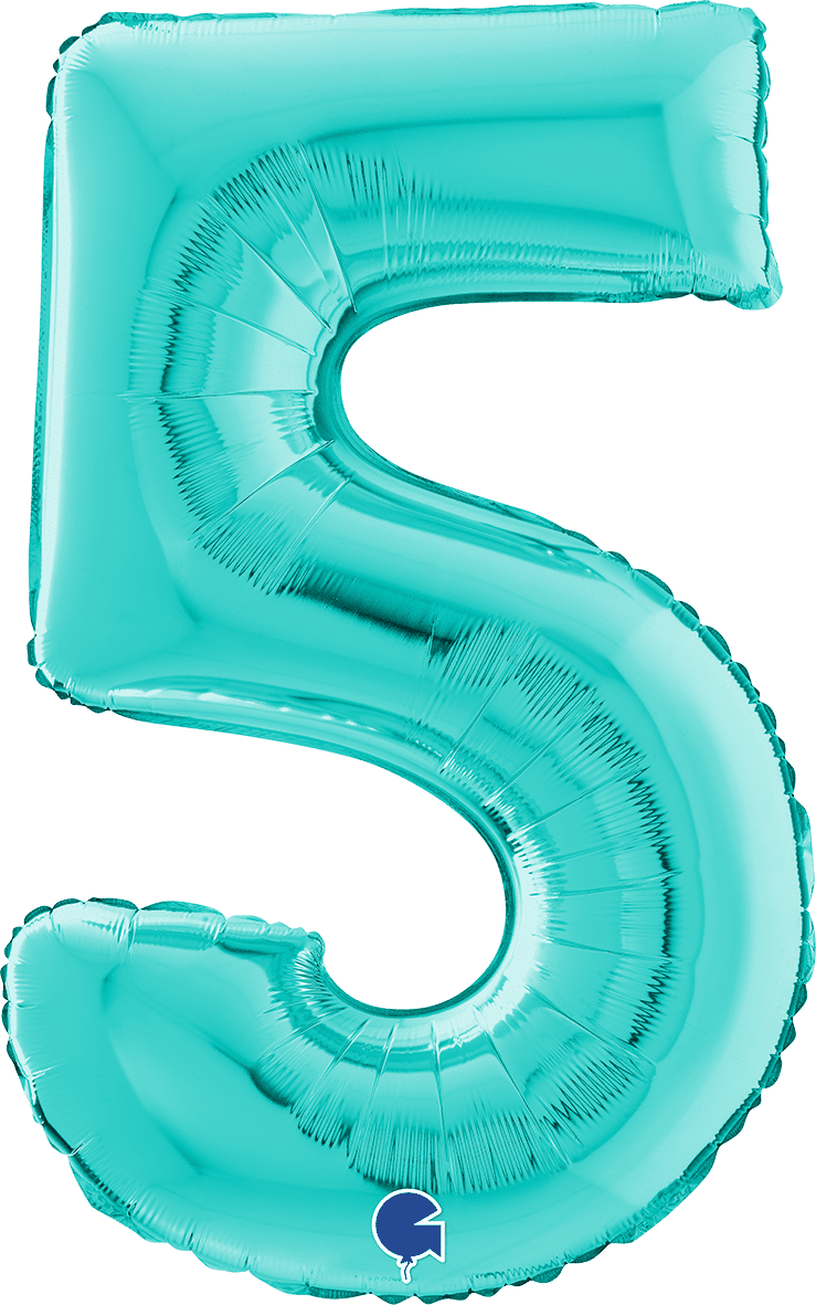 Grabo Number 5 Tiffany Foil Balloon 141705TI 261705TI 175TI