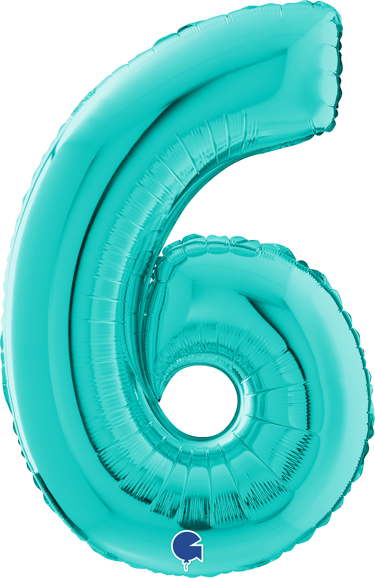 Grabo Number 6 Tiffany Foil Balloon 141706TI 261706TI 176TI