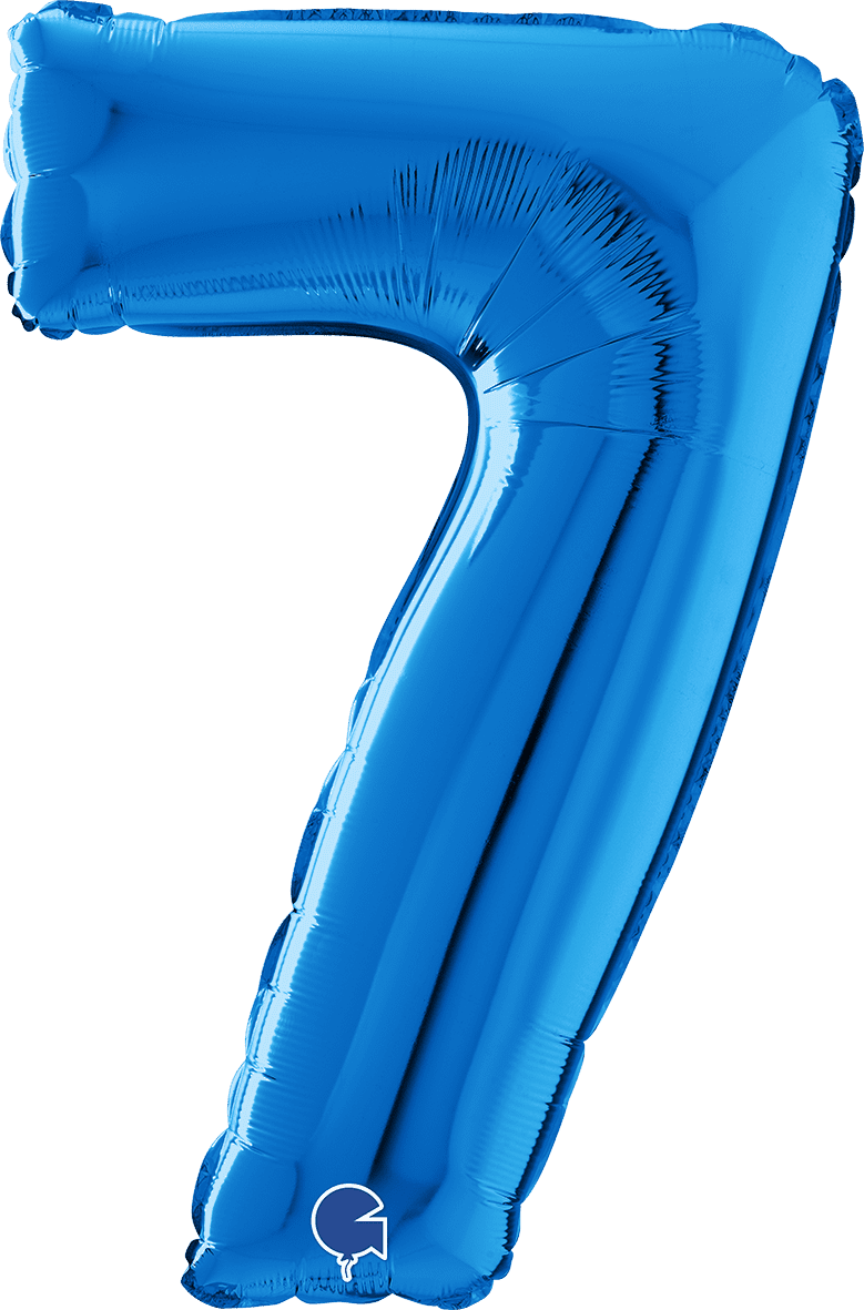 Grabo Number 7 Blue Foil Balloon 14007B 26007B 007B