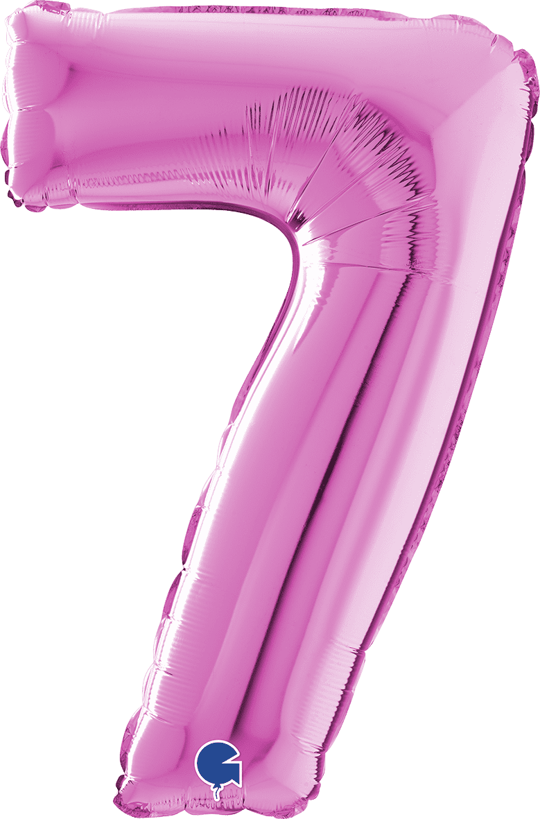 Grabo Number 7 Fuxia Foil Balloon 14017F 26017F 017F