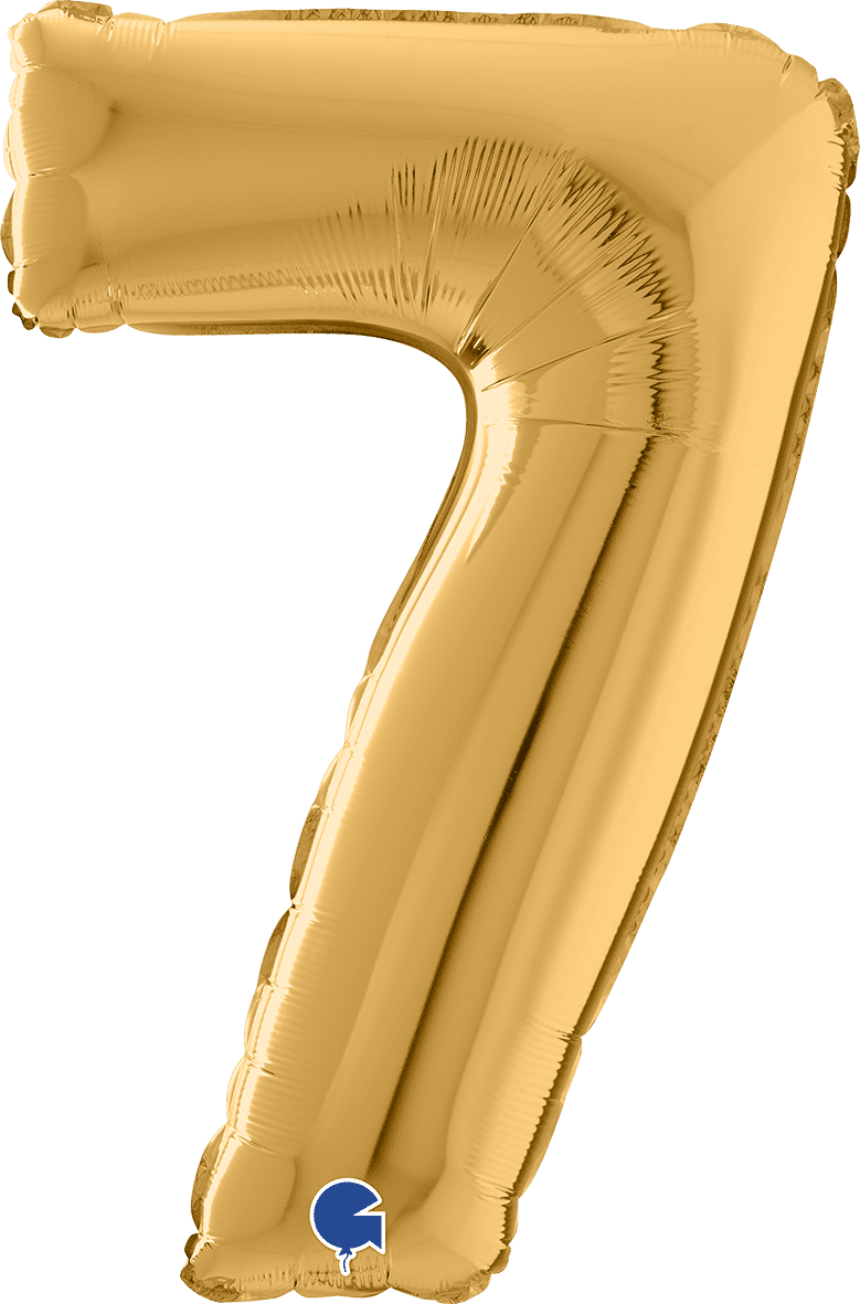Grabo Number 7 Gold Foil Balloon 14027G 26027G 027G