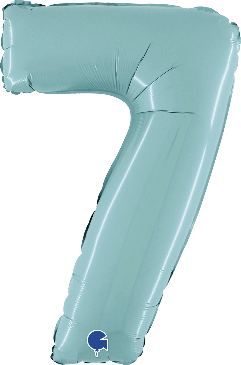Grabo Number 7 Pastel Blue Foil Balloon 14067PB 26067PB 067PB
