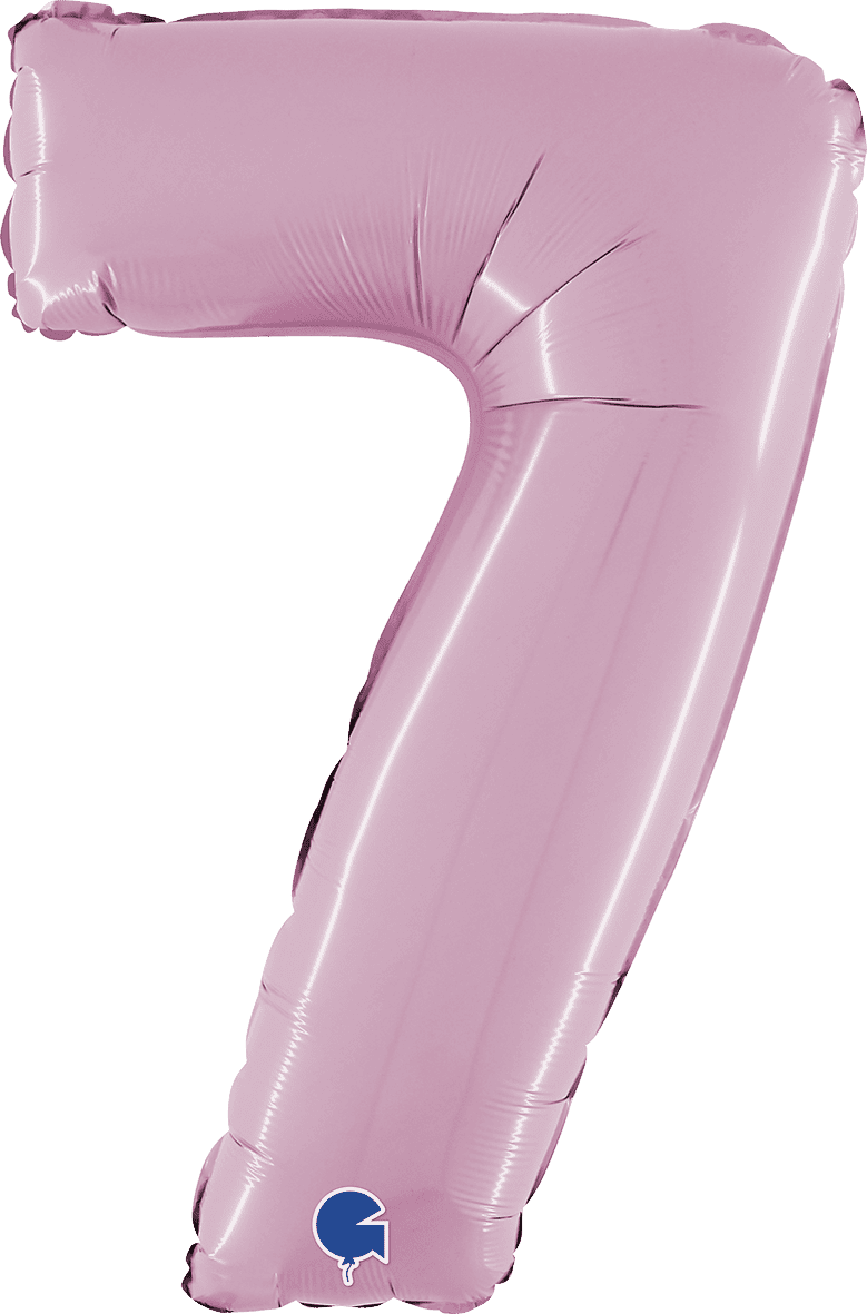 Grabo Number 7 Pastel Pink Foil Balloon 14077PP 26077PP 077PP