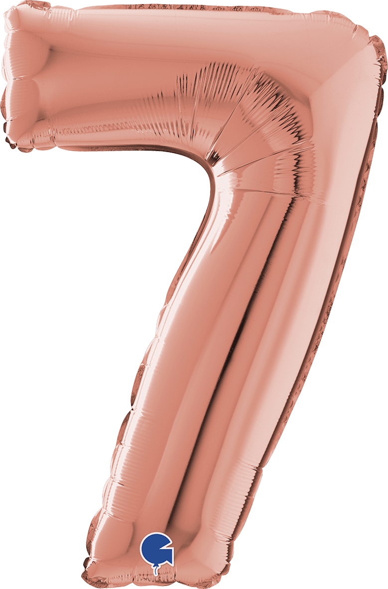 Grabo Number 7 Rose Gold Foil Balloon 142307RG 262307RG 237RG