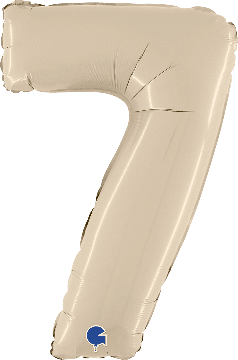 Grabo Number 7 Satin Cream Foil Balloon 260700SCR 400700SCR