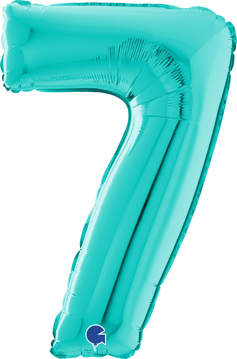 Grabo Number 7 Tiffany Foil Balloon 141707TI 261707TI 177TI
