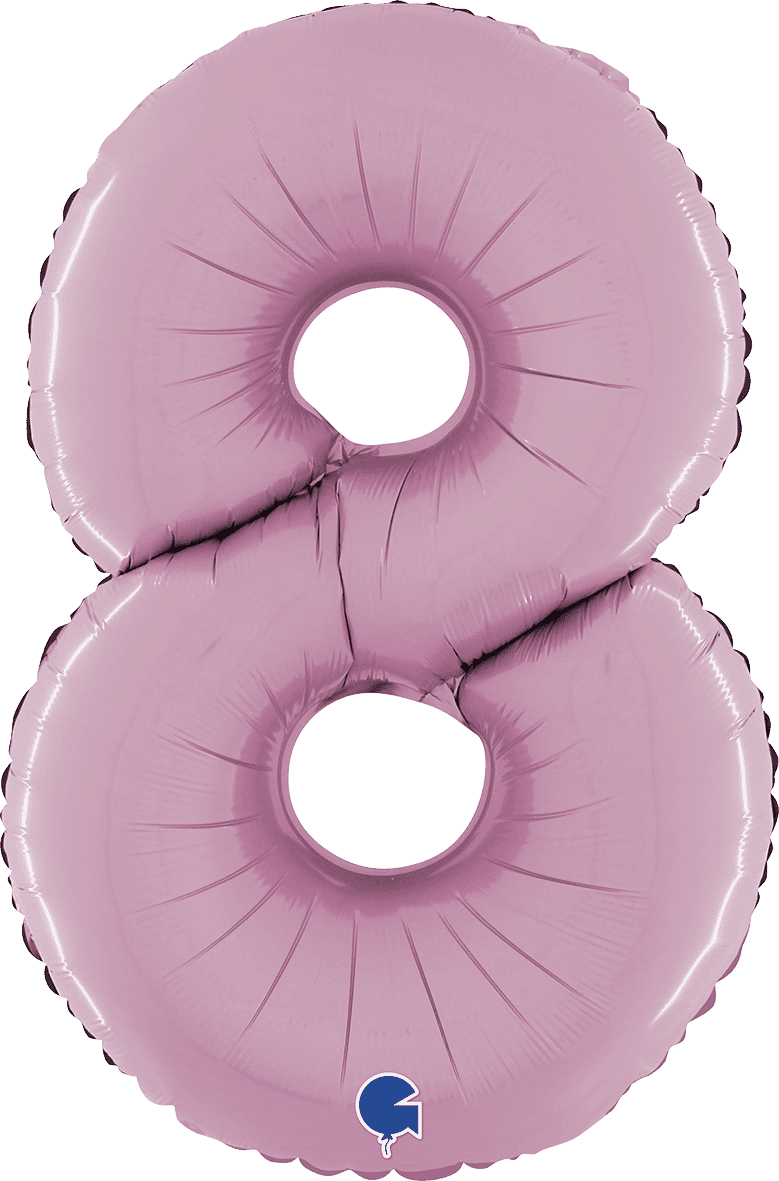 Grabo Number 8 Pastel Pink Foil Balloon 14078PP 26078PP 078PP