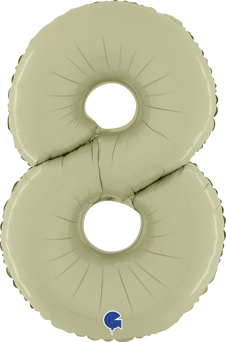 Grabo Number 8 Satin Olive Green Foil Balloon 260800SOGR 400800SOGR