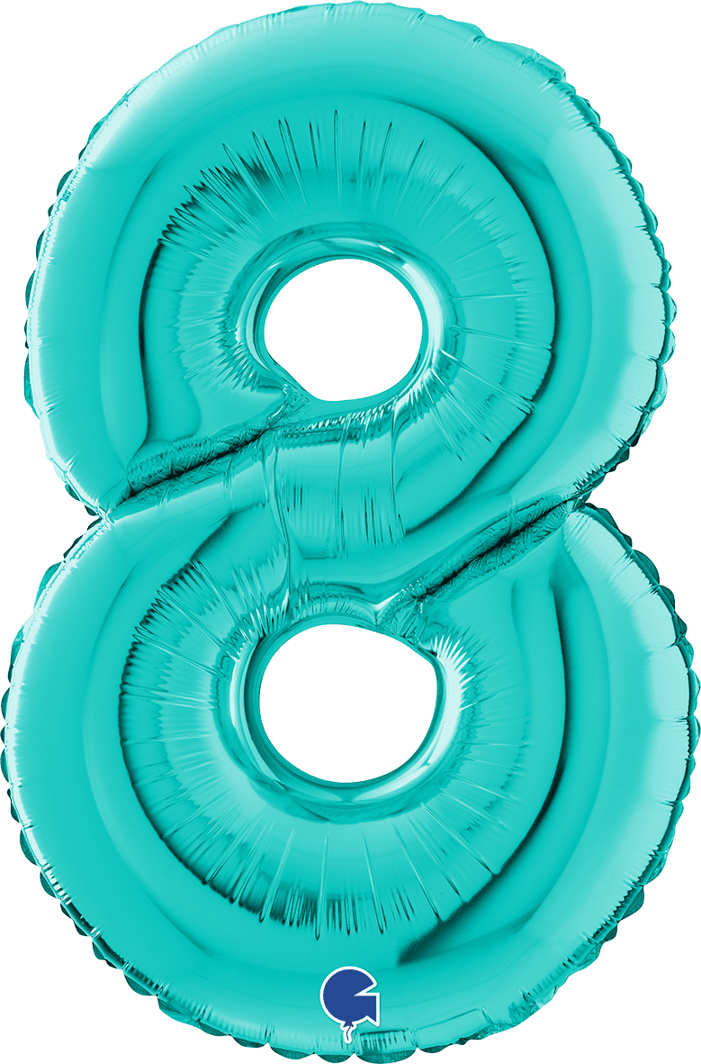 Grabo Number 8 Tiffany Foil Balloon 141708TI 261708TI 178TI