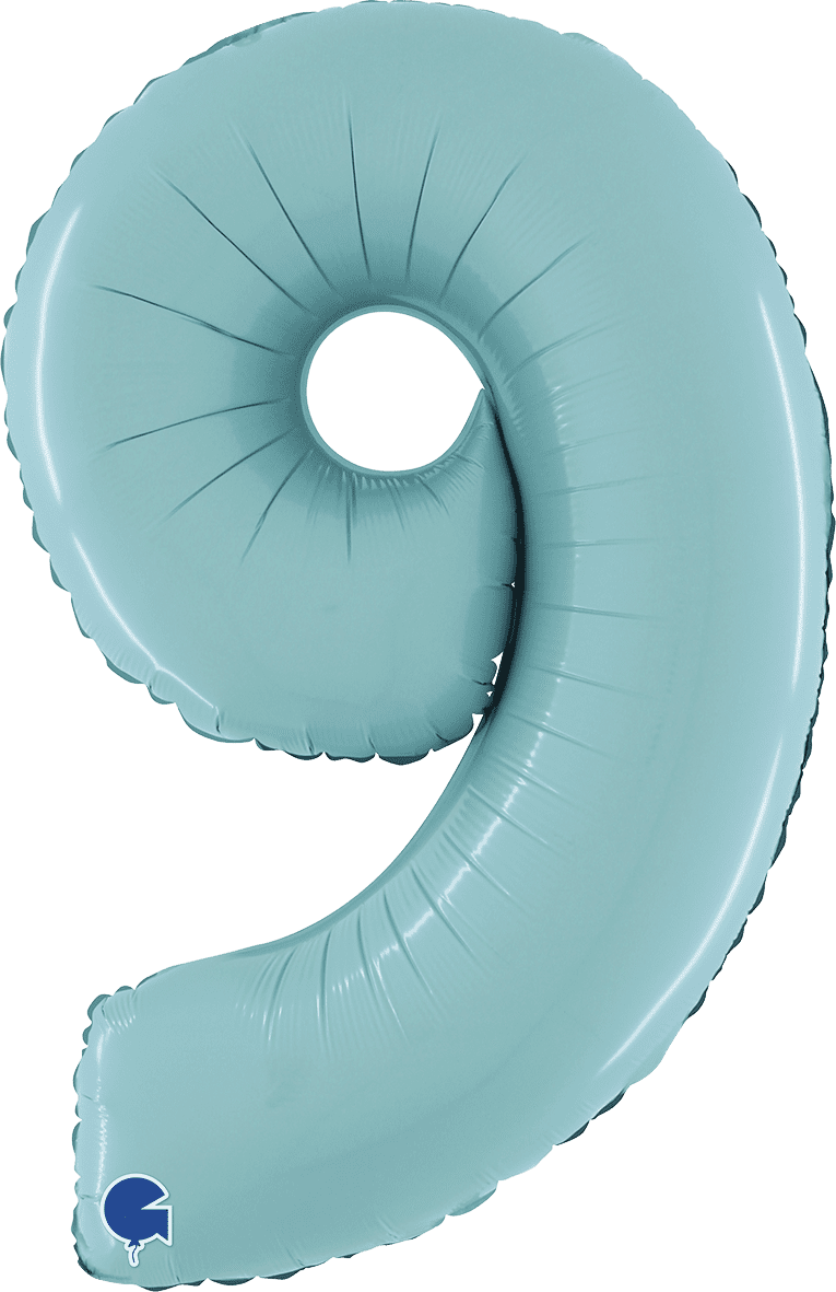 Grabo Number 9 Pastel Blue Foil Balloon 14069PB 26069PB 069PB