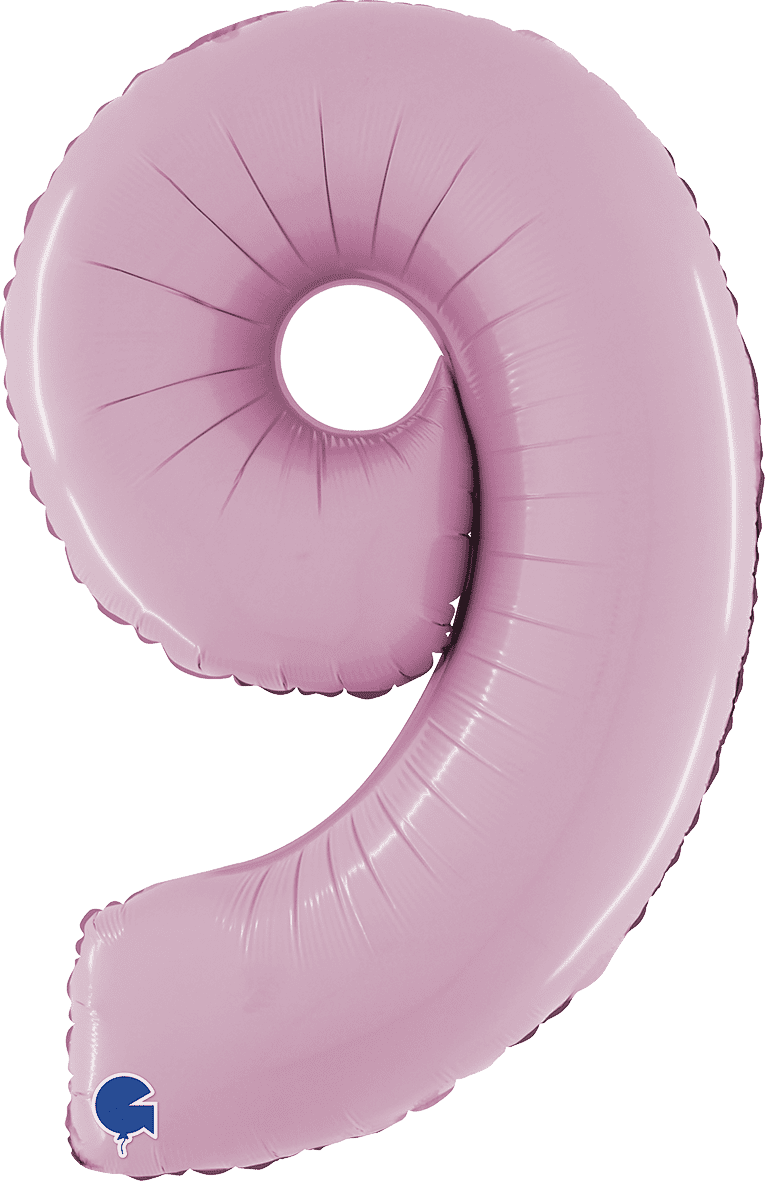 Grabo Number 9 Pastel Pink Foil Balloon 14079PP 26079PP 079PP