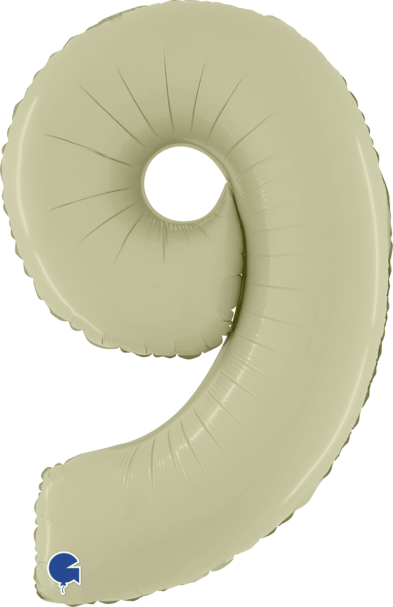 Grabo Number 9 Satin Olive Green Foil Balloon 260900SOGR 400900SOGR