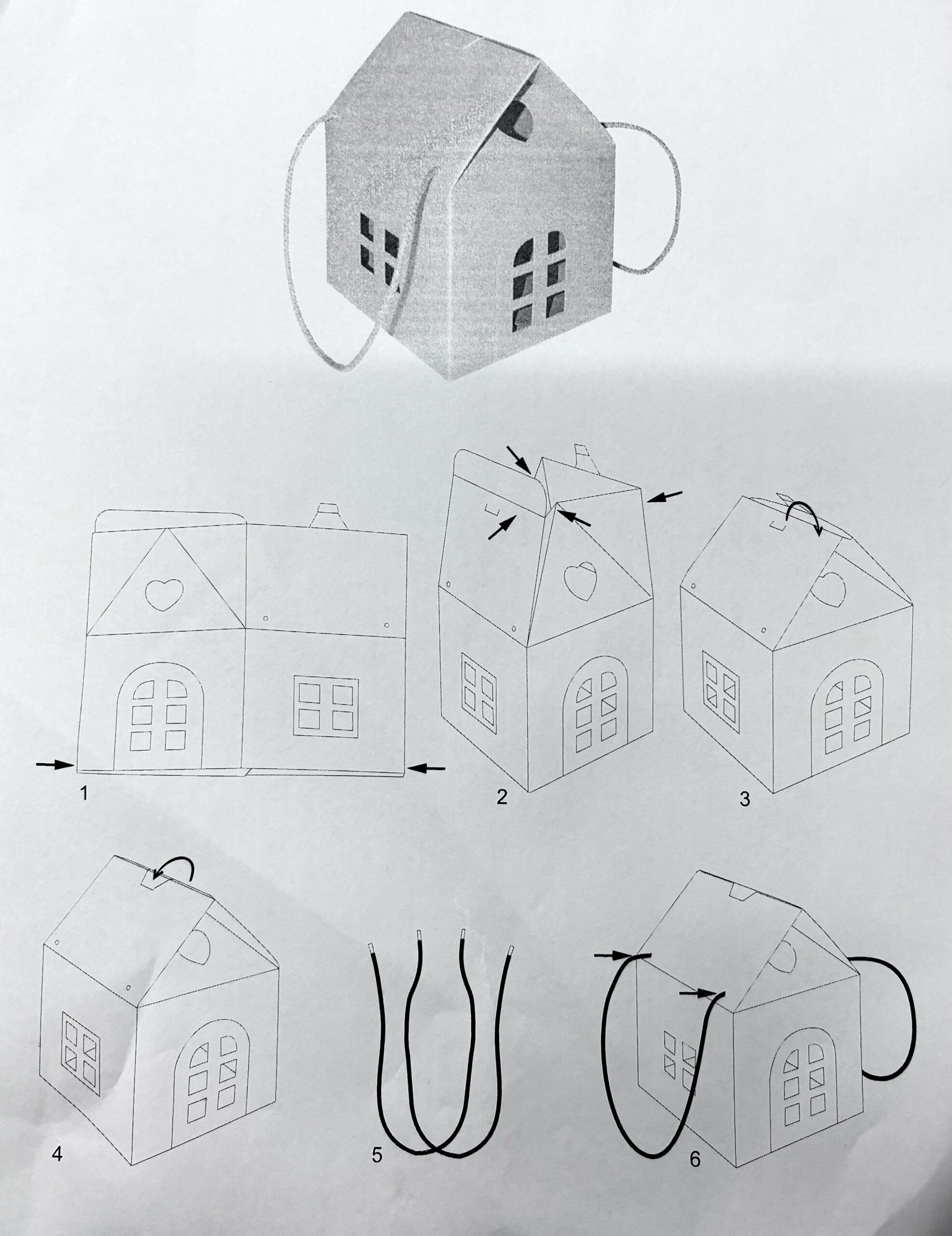 Exclusive Official Pink Christmas House Snow Roof Gift Box with Handles