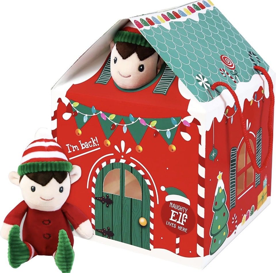 Eurowrap Elf Arrival Printed House Box with Handles